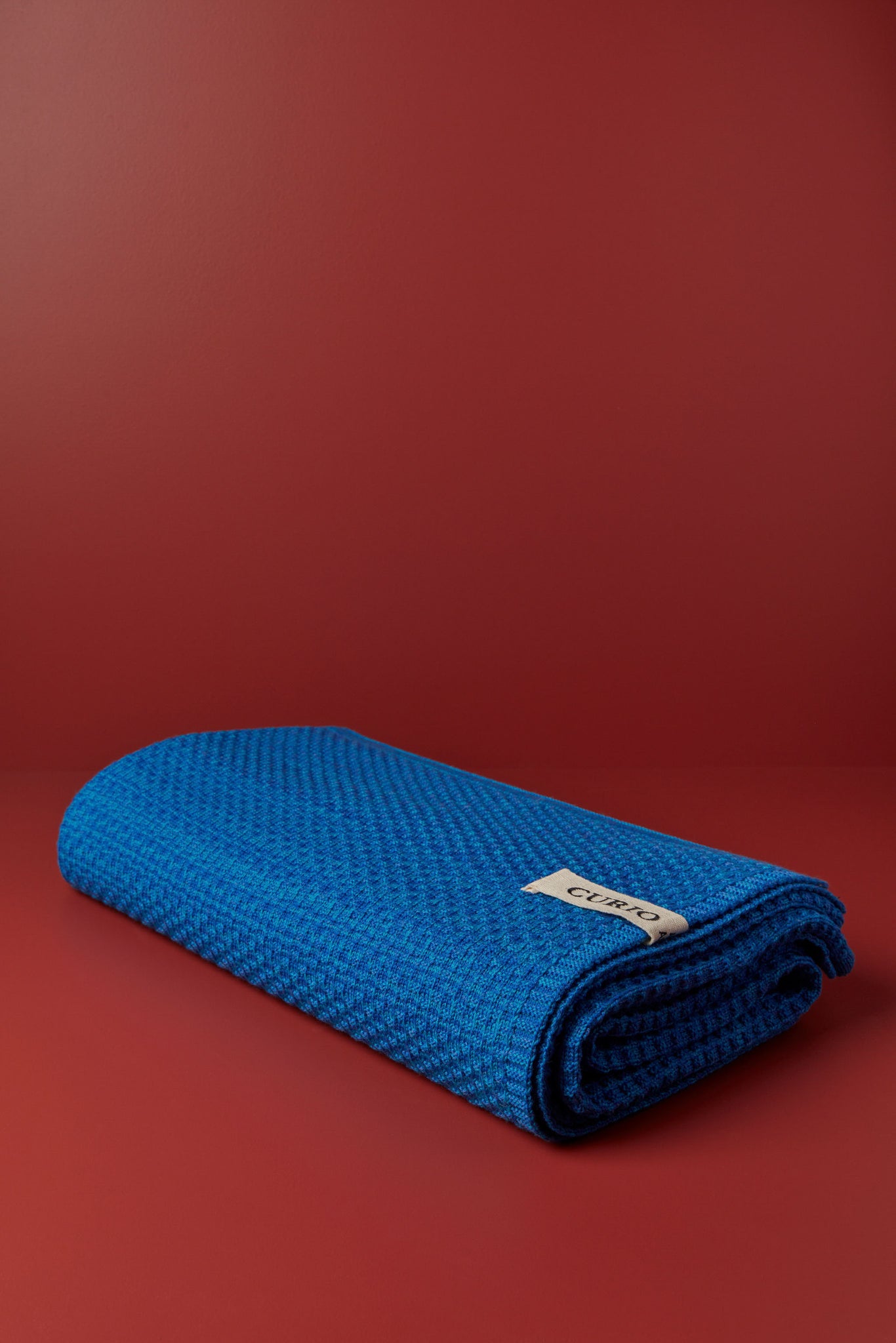 Curio - Merino Wool Queen Blanket, Yves Klein Blue Texture
