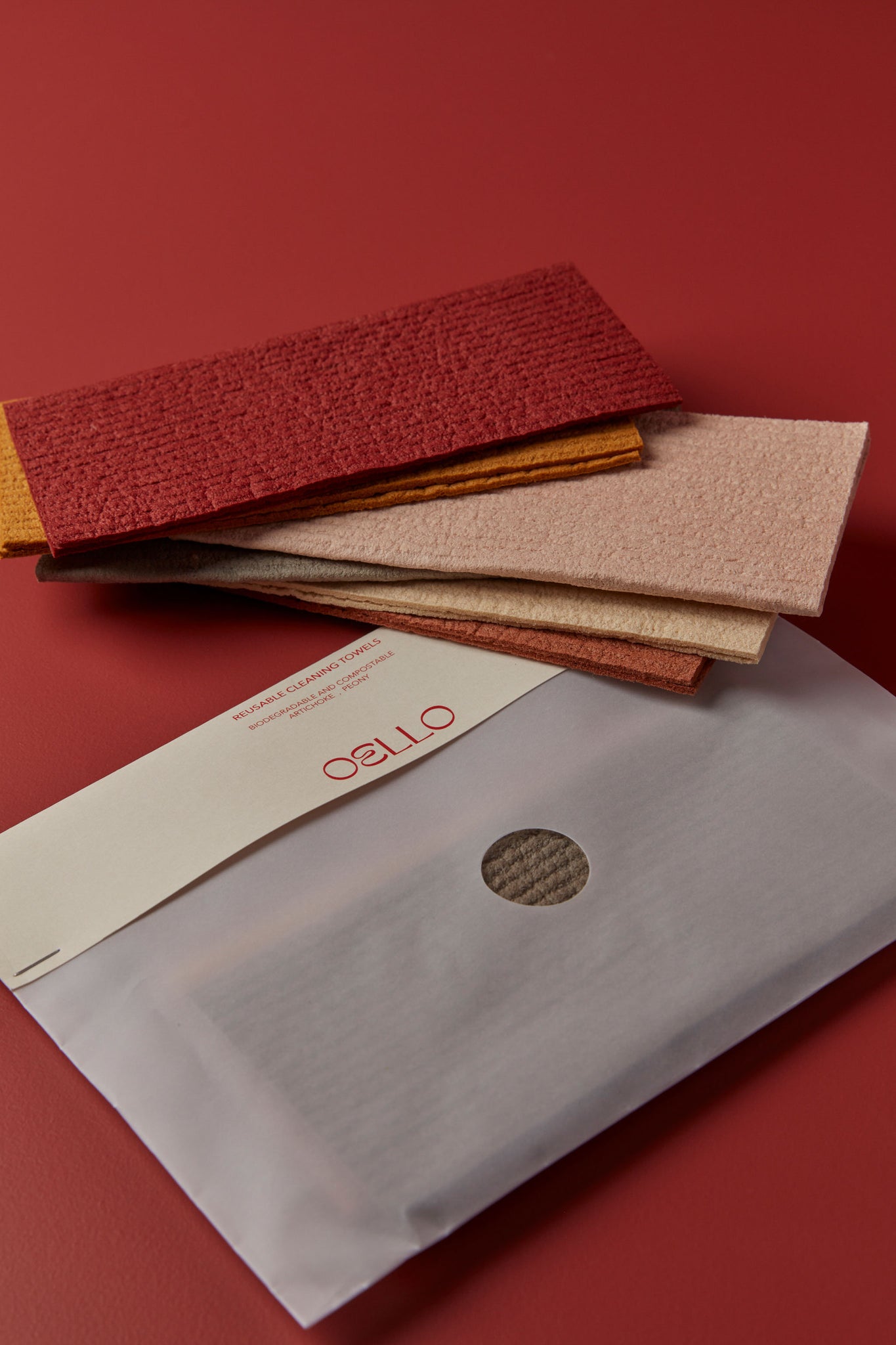 Oello - Reusable Cleaning Towel, Sumac and Dijon