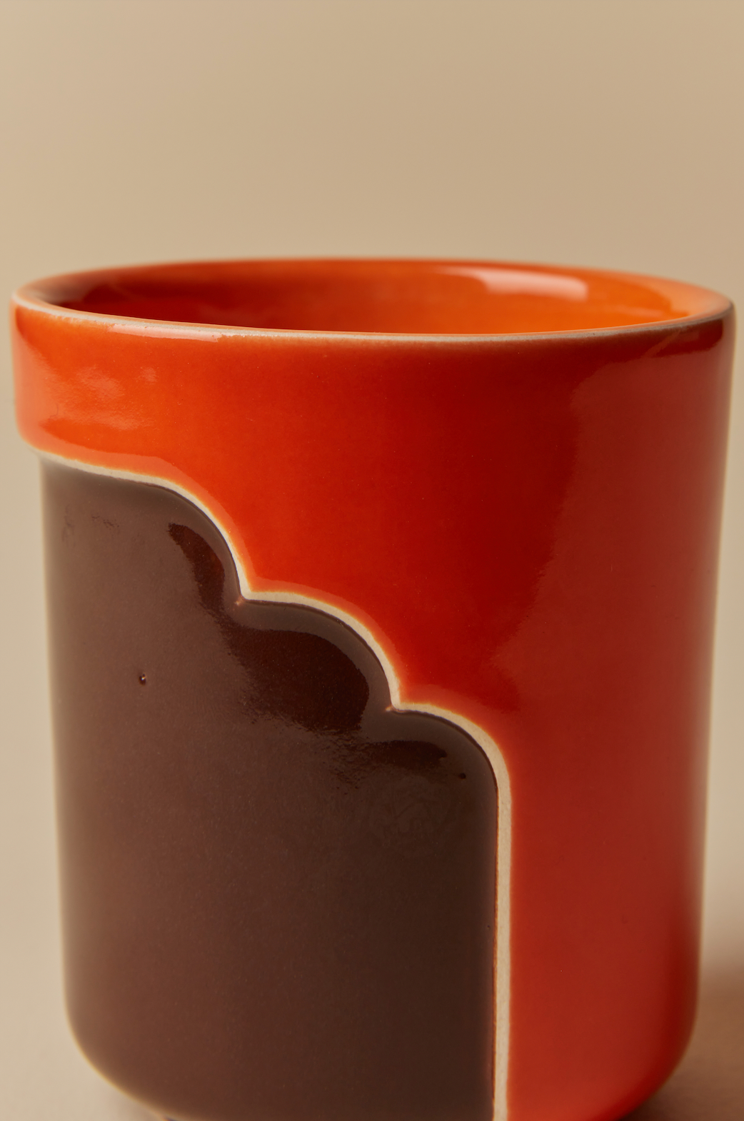 Yuro Cuchor – 70's Cup, Orange and Dark Brown